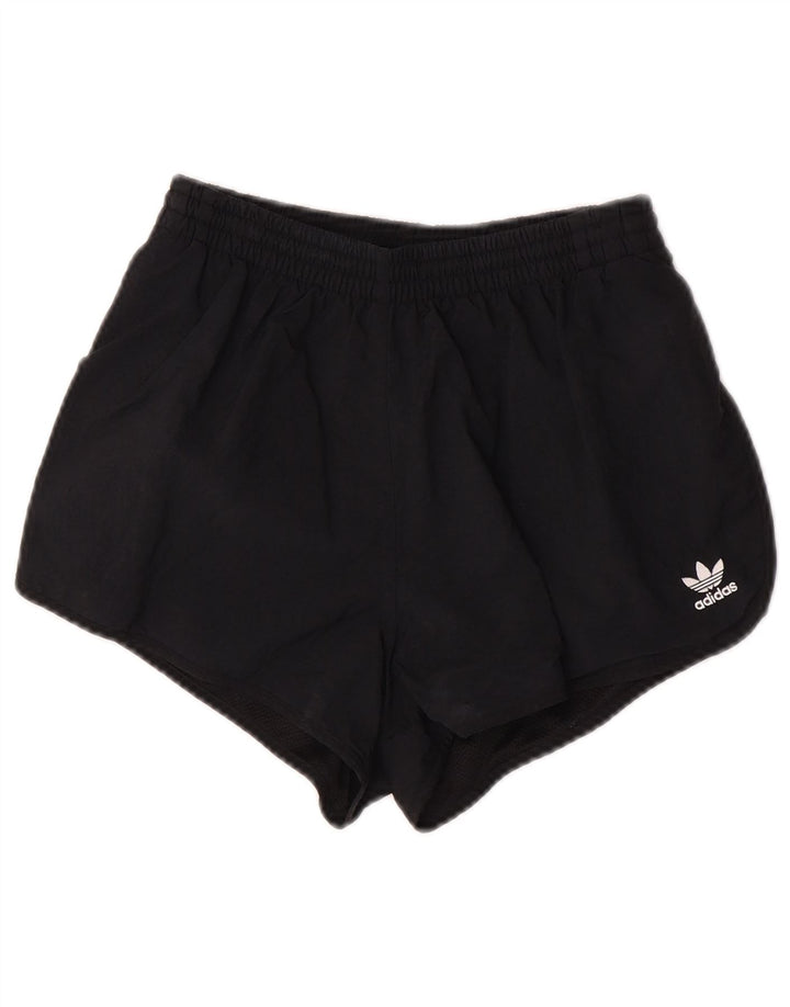 Pantaloni scurți sport Adidas pentru femei UK 8 Small Negru Poliester