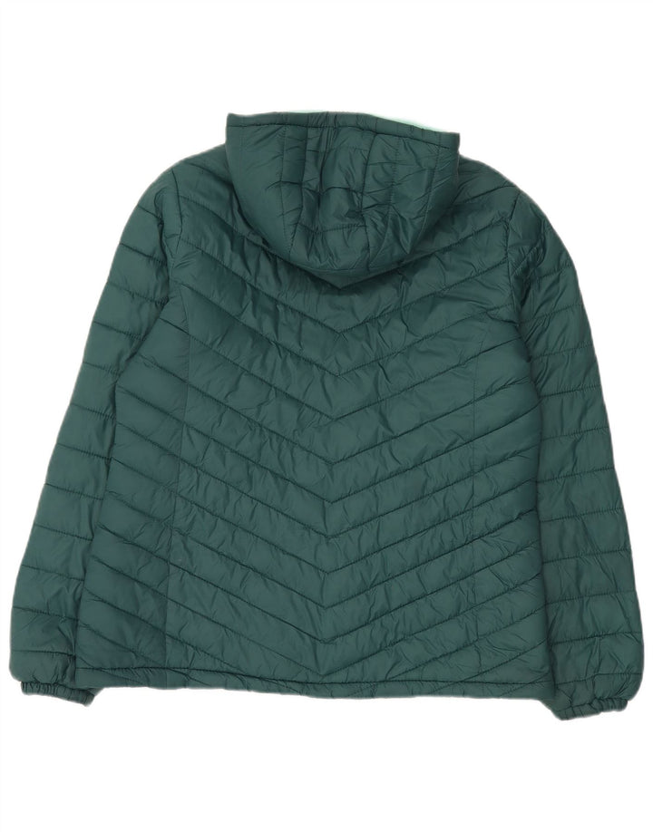 Jachetă căptușită cu glugă pentru femei Mountain Warehouse UK 14 Poliamidă verde mare