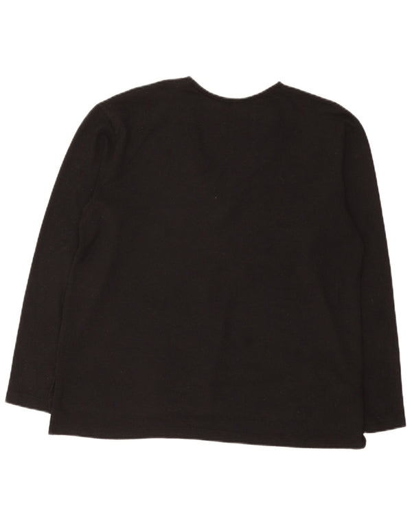 Top pentru femei Zara cu mânecă lungă UK 14 Medium Black Spot Poliester