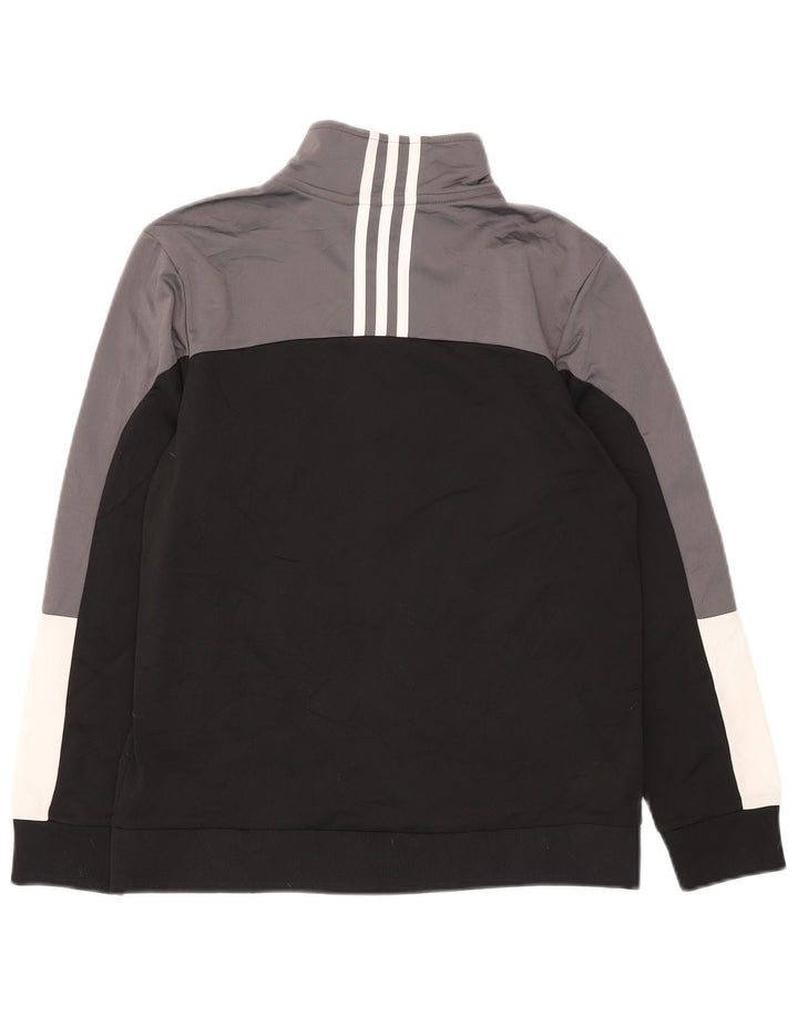 Jachetă de trening pentru băieți Adidas 12-13 ani, mare, negru, colorblock