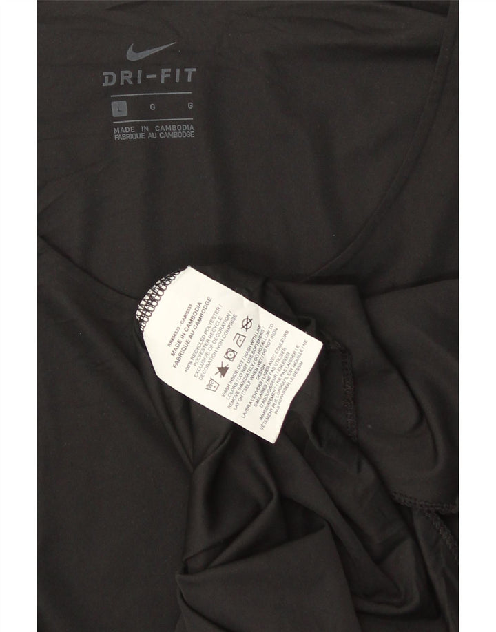Tricou Nike Dri Fit pentru femei Top UK 16 Poliester negru mare