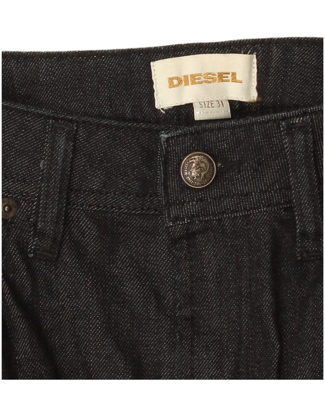 Fusta de blugi pentru femei Diesel W31, bumbac negru mare