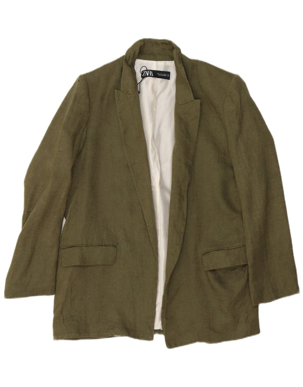 Jachetă Blazer pentru femei Zara UK 16, mare, kaki, in