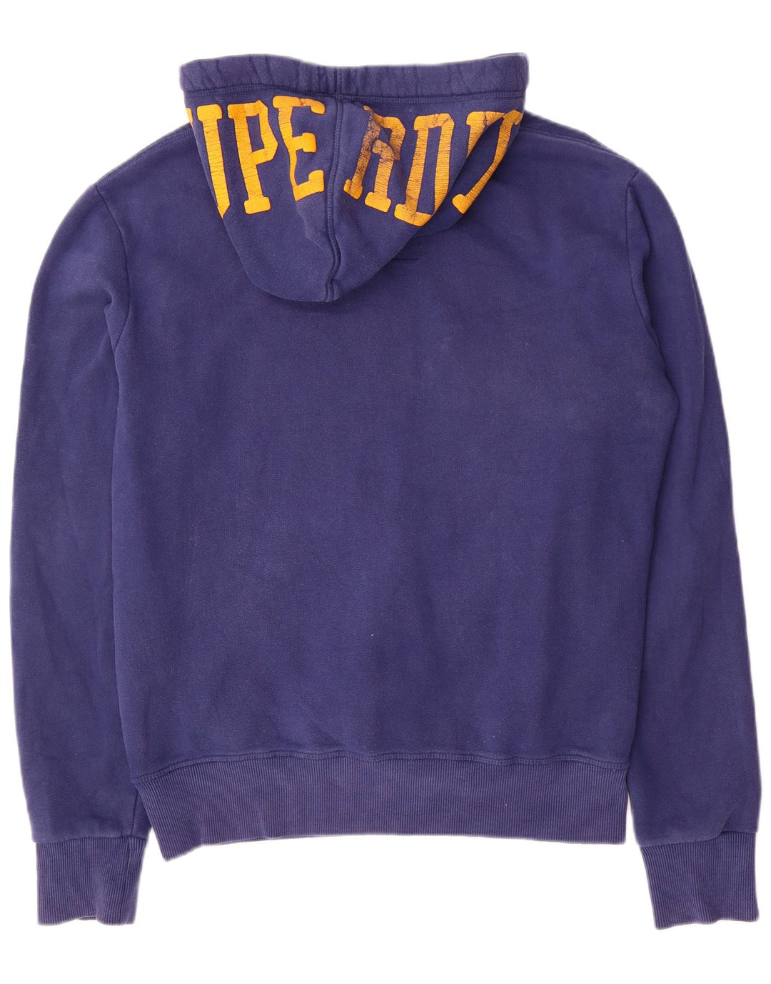 SUPERDRY Pulover cu glugă grafic pentru bărbați, mare, albastru, bumbac