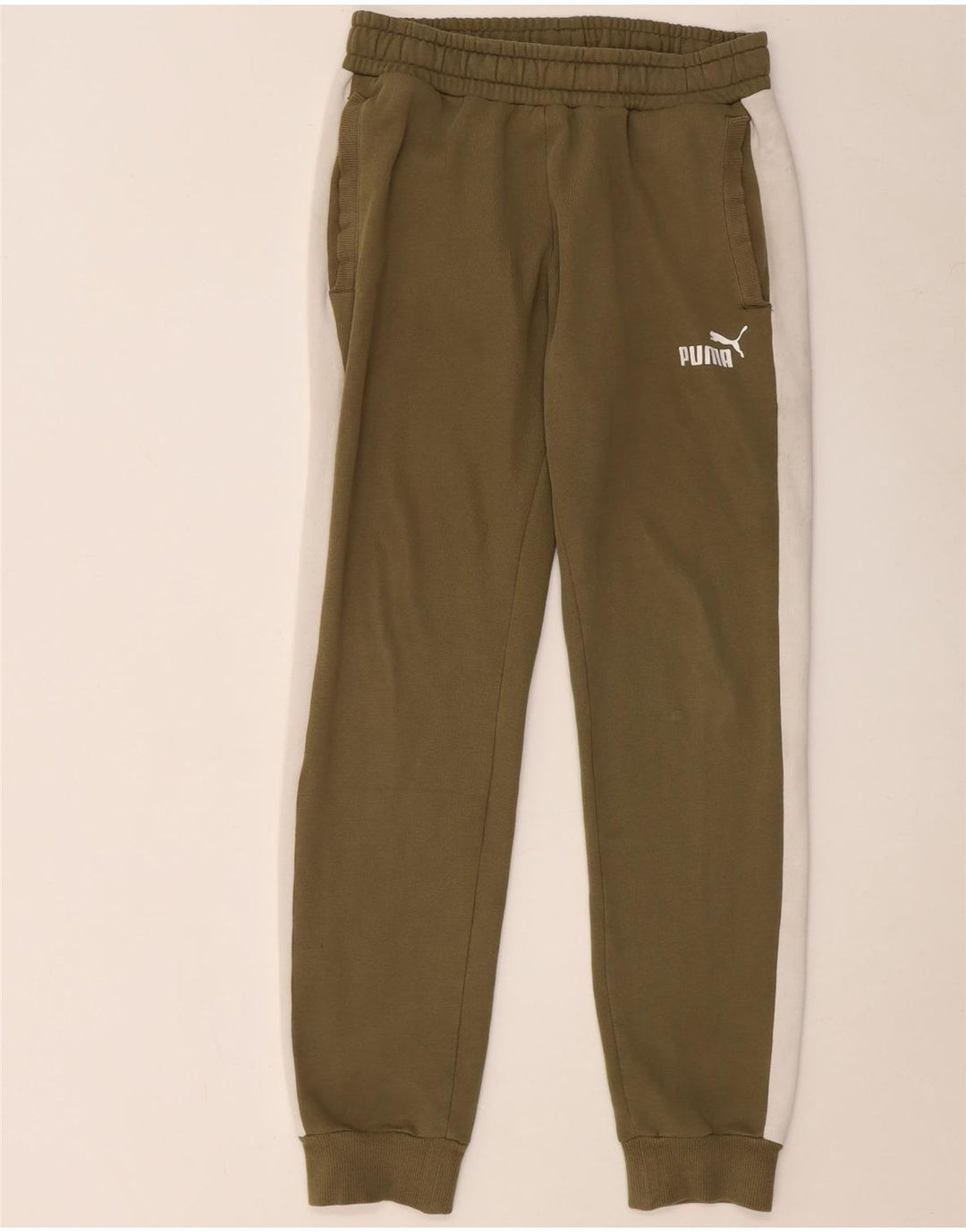 Trening complet Puma pentru bărbați, bumbac color bloc mediu kaki