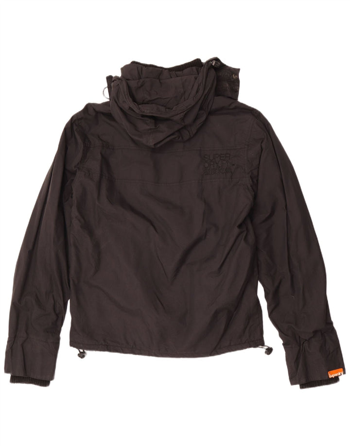 Jachetă de vânt cu glugă Superdry pentru bărbați UK 40, mare, negru, nailon