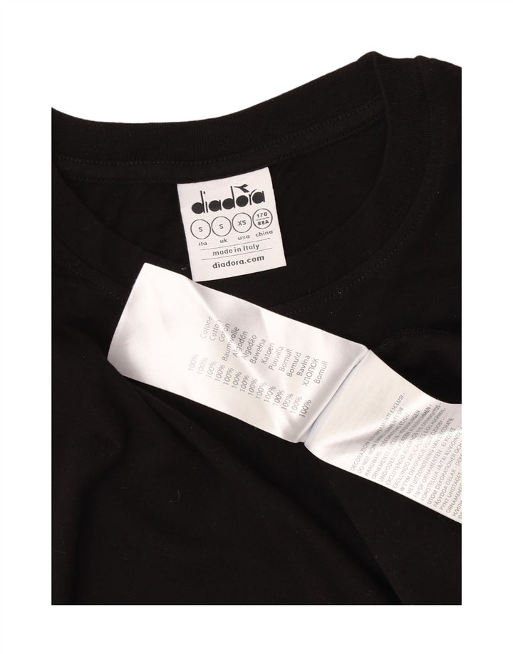 Tricou grafic Diadora pentru bărbați Top mic bumbac negru