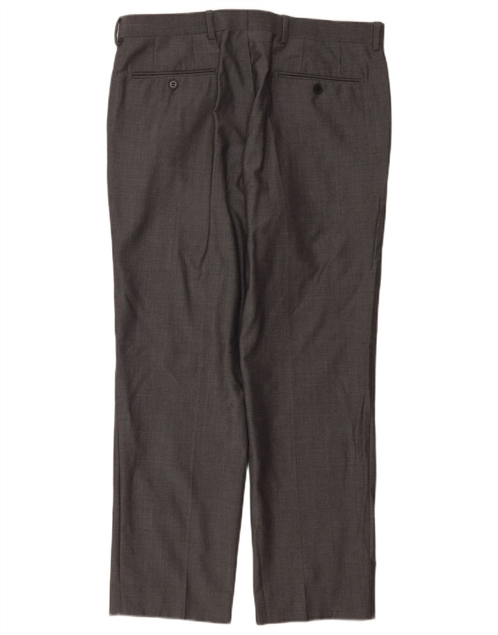 Marks & Spencer Pantaloni de costum pentru bărbați L34 L29 Lână gri