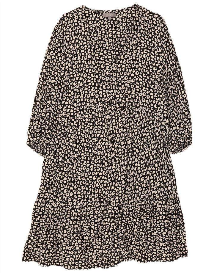 PRINCIPII Rochie cu mâneci 3/4 pentru femei UK 16, mare, negru, imprimeu animal