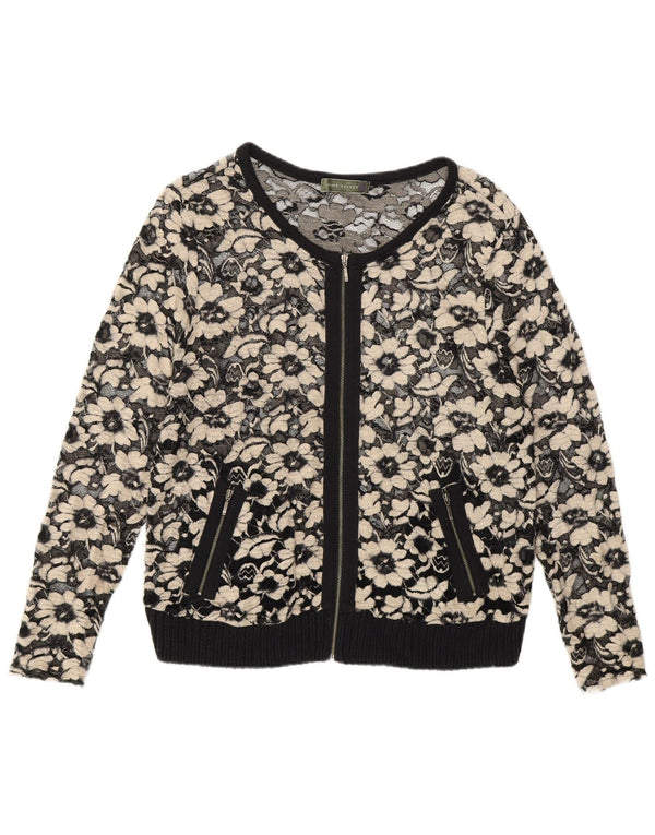 MINT VELVET Top cardigan transparent pentru femei UK 14 Medium Black Viscose