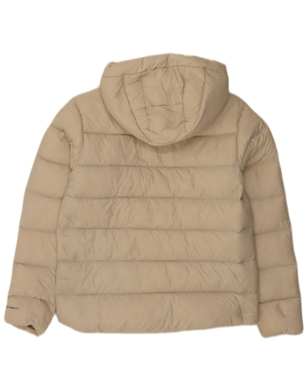 Jachetă căptușită cu glugă Columbia Omni-Heat pentru femei UK 14 Medium Beige Nylon
