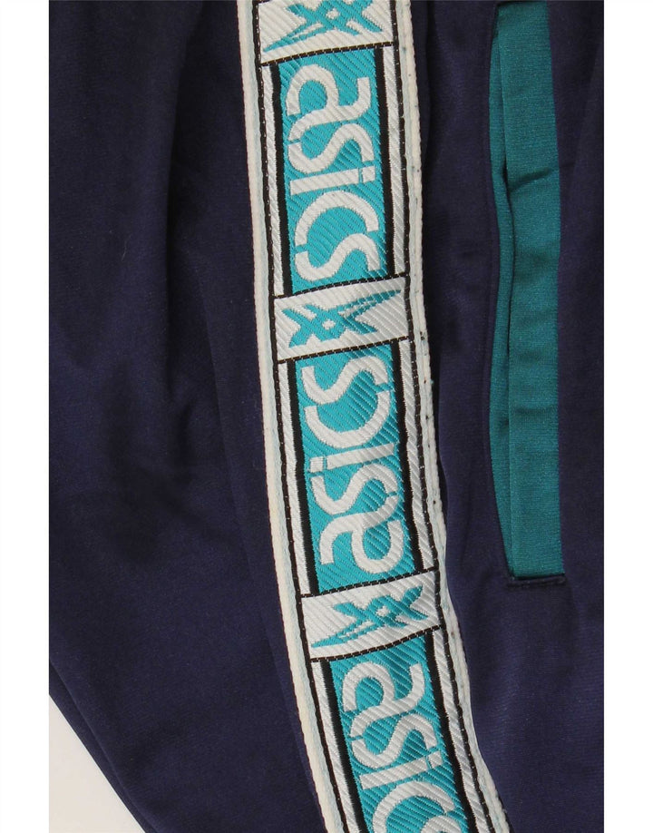 Pantaloni de trening grafic Asics pentru bărbați, medii bleumarin, color block