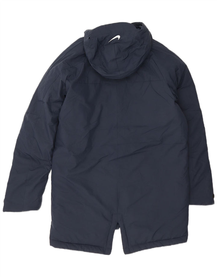 Jachetă parka cu glugă pentru bărbați Nike UK 38 Poliester mediu albastru bleumarin