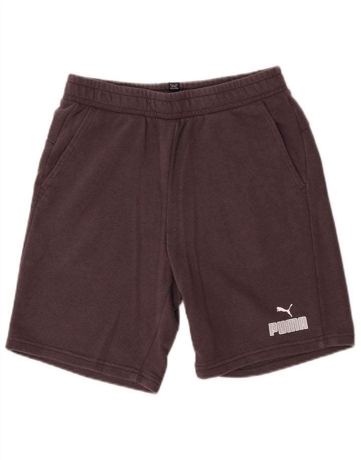 Pantaloni scurți sport Puma pentru băieți 13-14 ani, bumbac gri