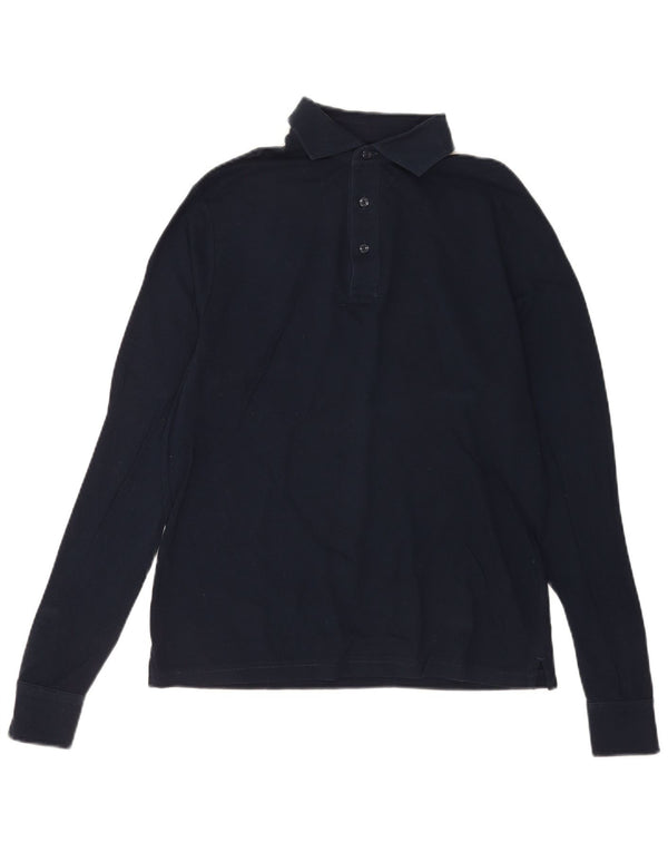 Tricou polo cu mânecă lungă pentru bărbați Tommy Hilfiger, bumbac, albastru bleumarin