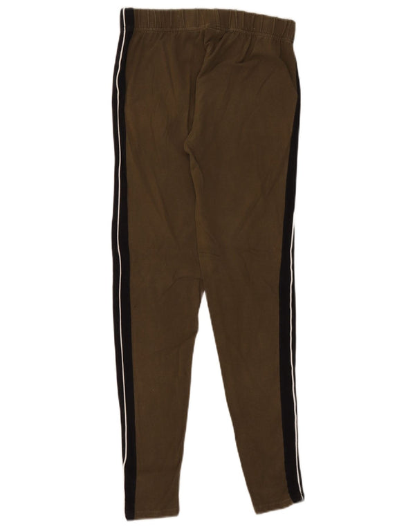 Leggings pentru femei Ellesse UK 12 Medium Khaki Colorblock Bumbac