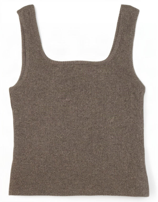 Topshop pentru femei Crop Knit Cami Top UK 12 Medium Gri