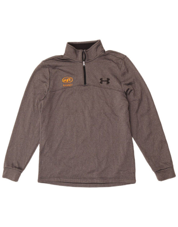 Trening Under Armour Cold Gear pentru bărbați, cu fermoar, cu gât, pulover, mic, gri