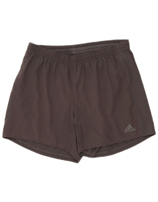 Pantaloni scurți sport Adidas pentru bărbați, poliester cu pete medii, gri
