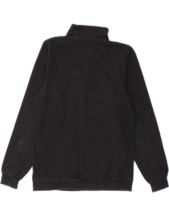 CHAMPION Boys Graphic Zip Neck Sweatshirt Jumper 7-8 Years Small Black Vintage Champion and Second-Hand Champion from Messina Hembry 