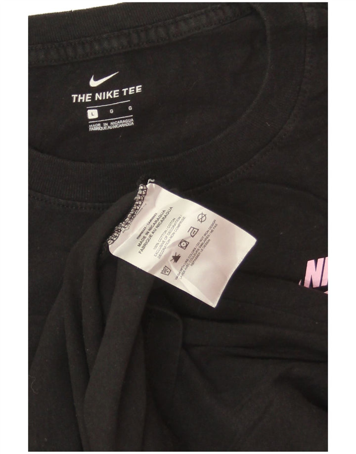 Top pentru femei NIKE cu mânecă lungă UK 16 mare, negru, bumbac