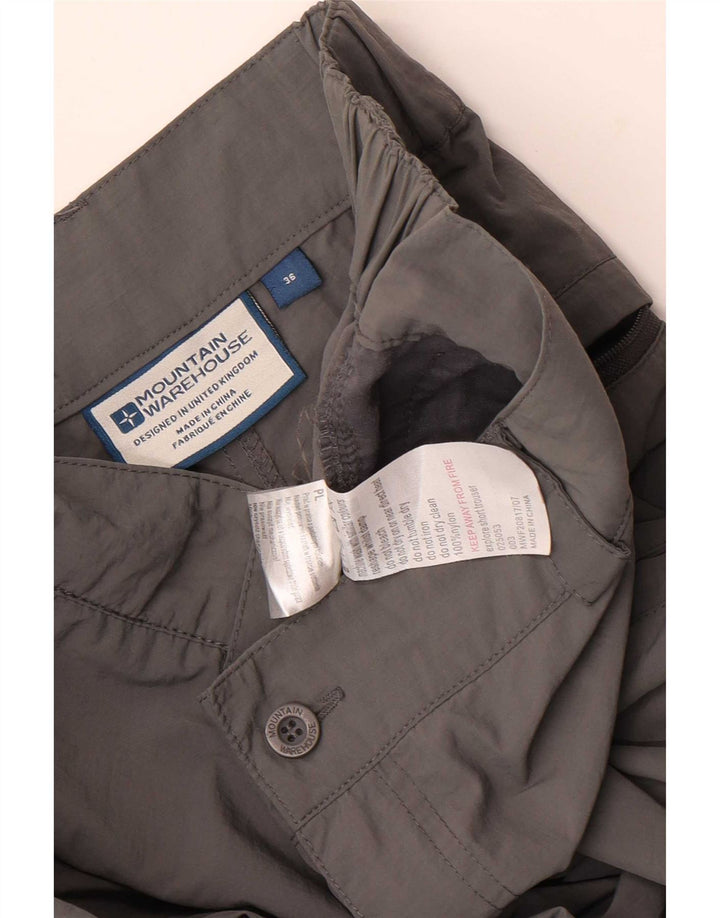 Pantaloni cargo drepti pentru bărbați Mountain Warehouse W36 L29 Nylon gri