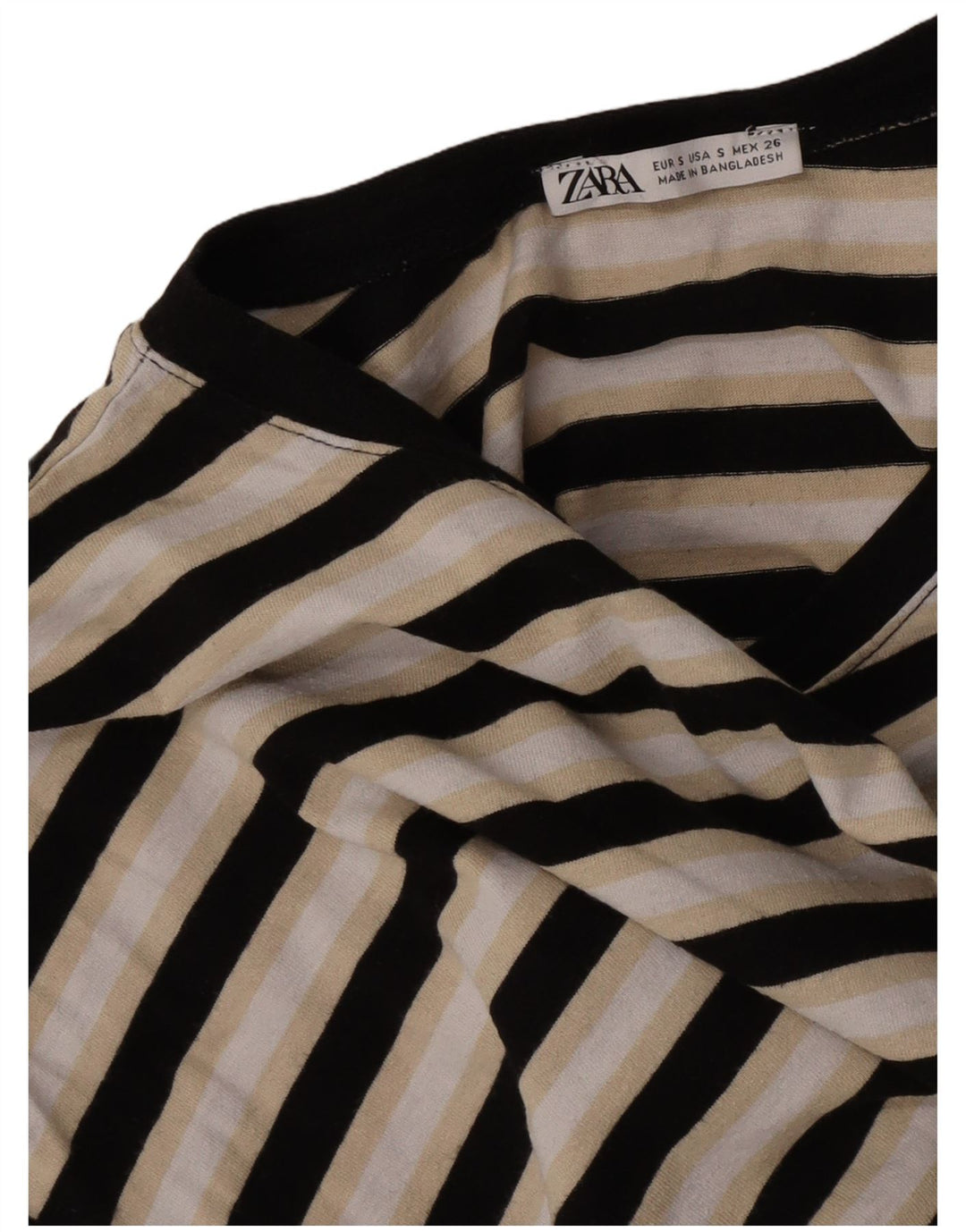 Tricou supradimensionat pentru femei Zara UK 10 Mic cu dungi multicolore