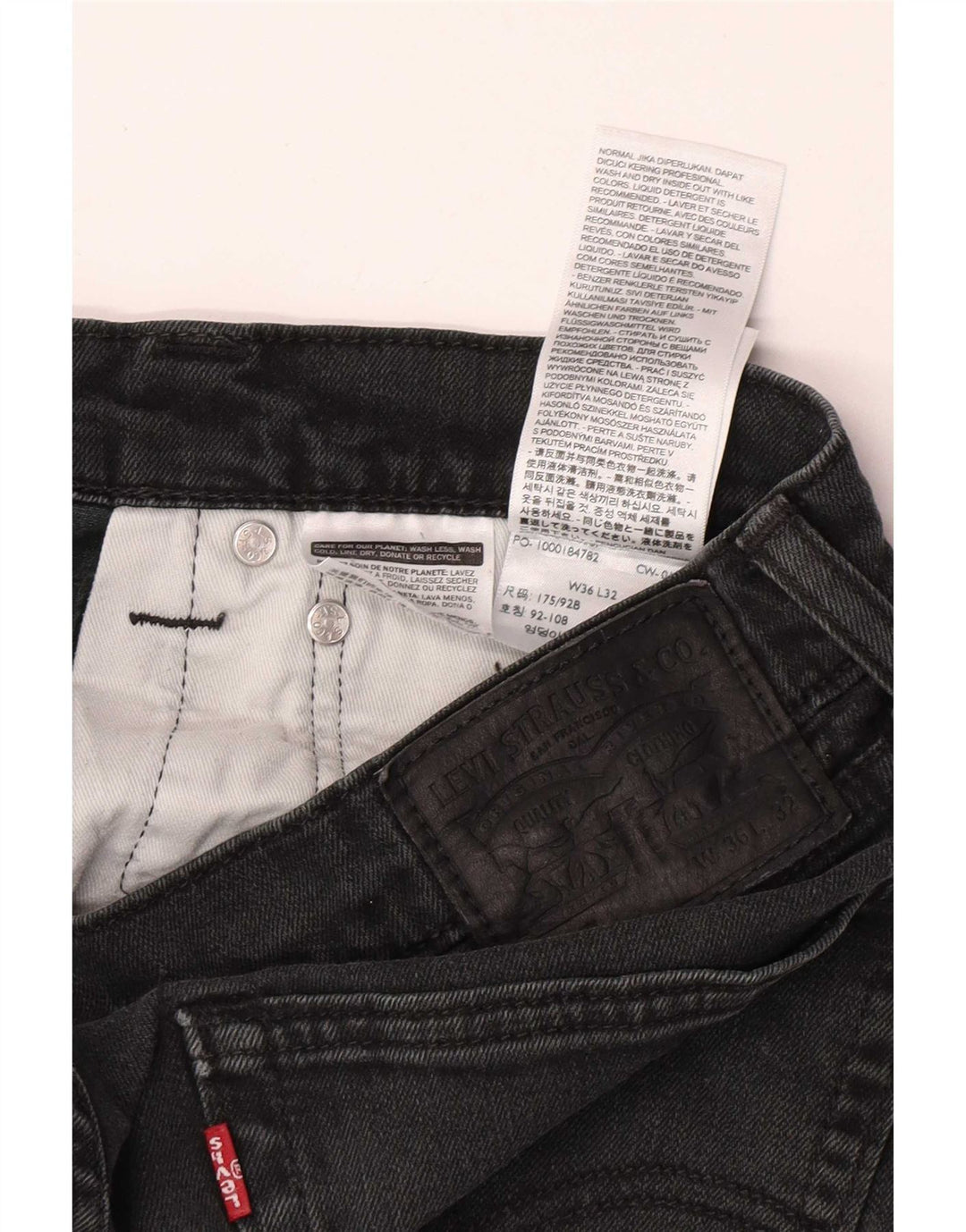 Blugi slim pentru bărbați Levi's W36 L32 bumbac negru