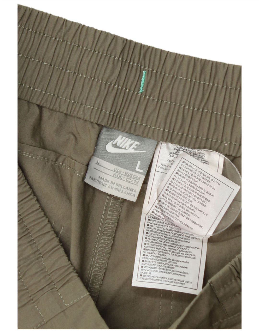 Pantaloni scurți casual Nike băieți 12-13 ani mari W28 kaki poliester