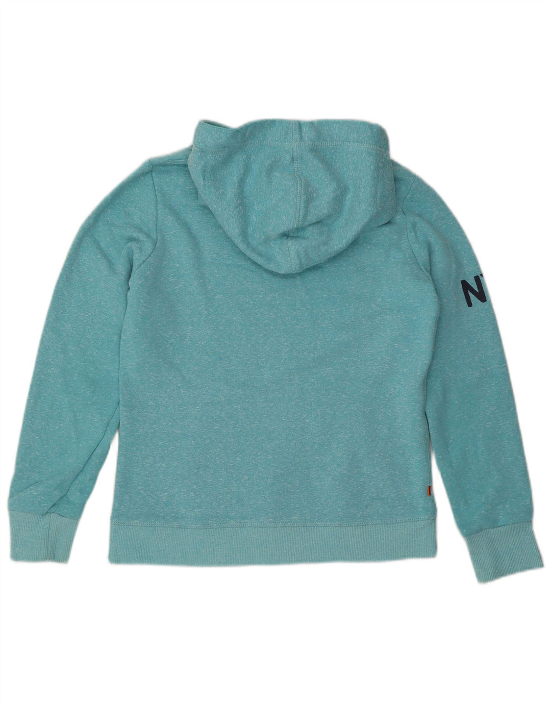 SUPERDRY Pulover cu glugă cu grafic London pentru femei UK 10 Small Blue Flecked