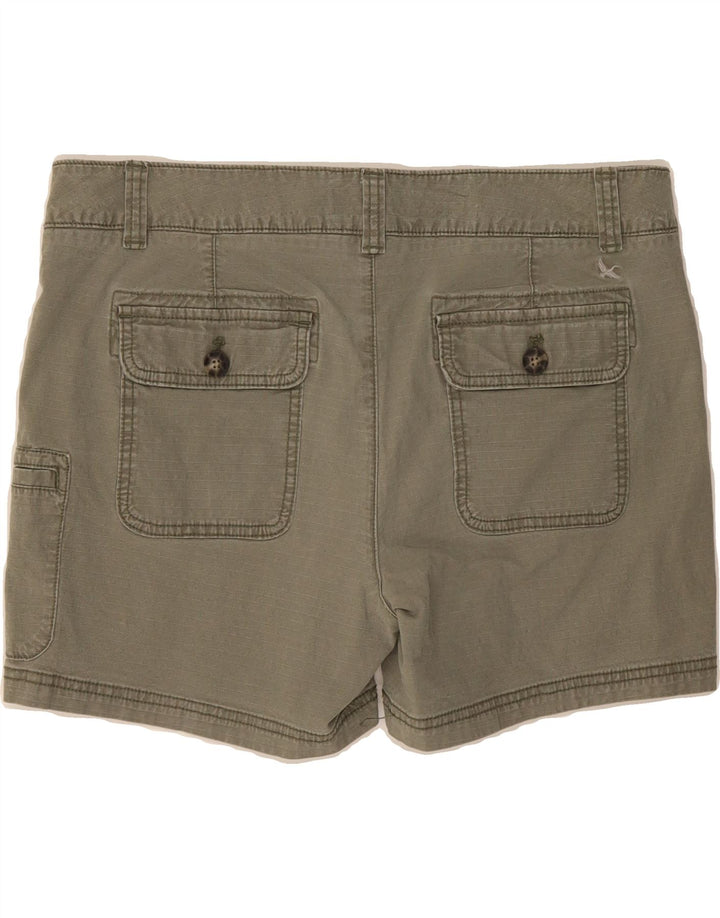 EDDIE BAUER Womens Cargo Shorts US 12 Large W34 Khaki Check Cotton Vintage Eddie Bauer and Second-Hand Eddie Bauer from Messina Hembry 