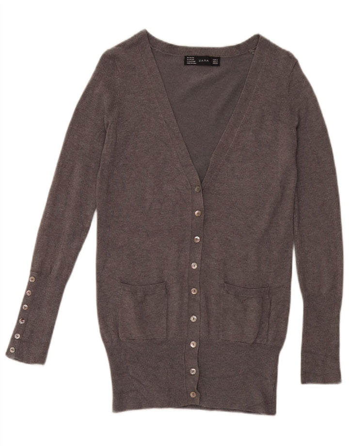 Pulover cardigan pentru femei Zara UK 10 Small Gri
