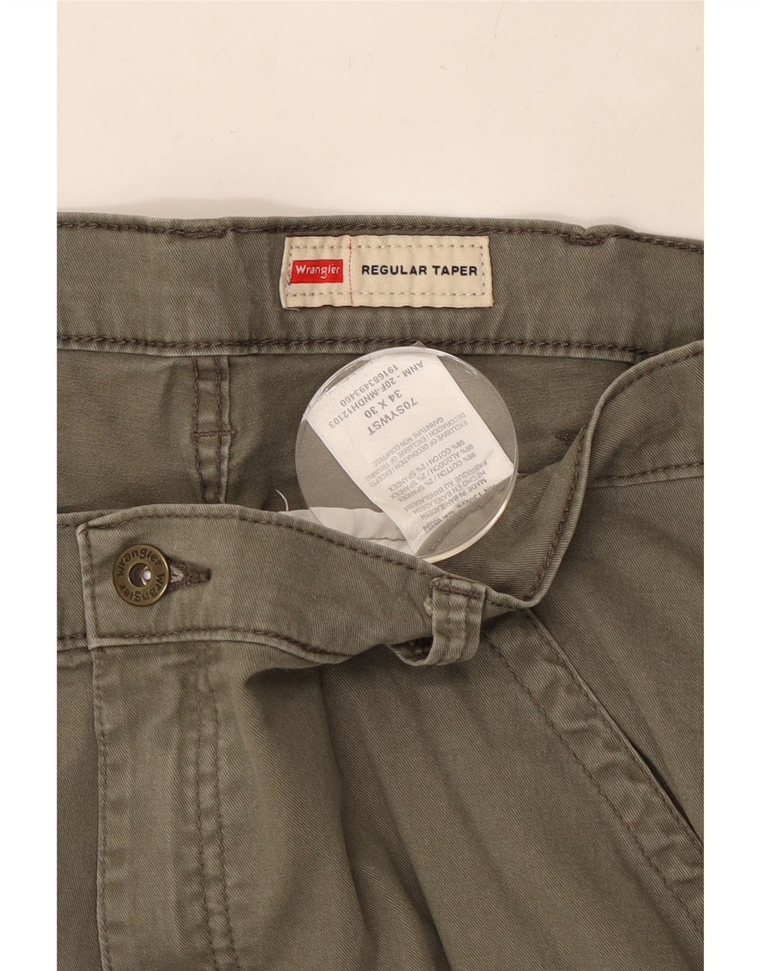 Pantaloni cargo conici pentru bărbați WRANGLER L34 L30 bumbac kaki