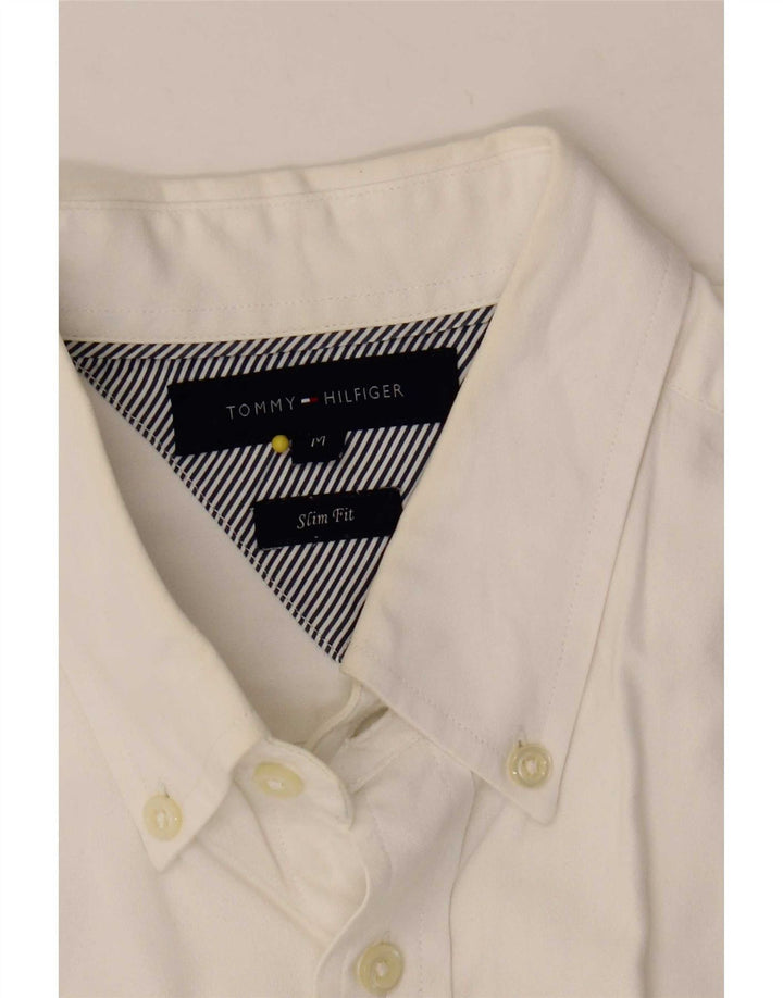 Cămașă Slim Fit Tommy Hilfiger pentru bărbați, alb mediu