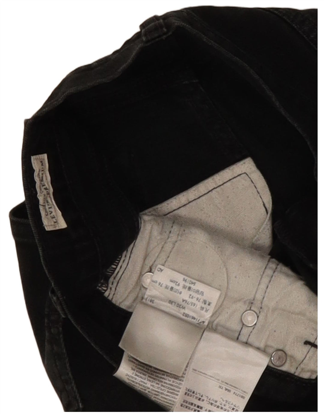 Blugi drepti pentru bărbați Levi's W30 L30 bumbac negru
