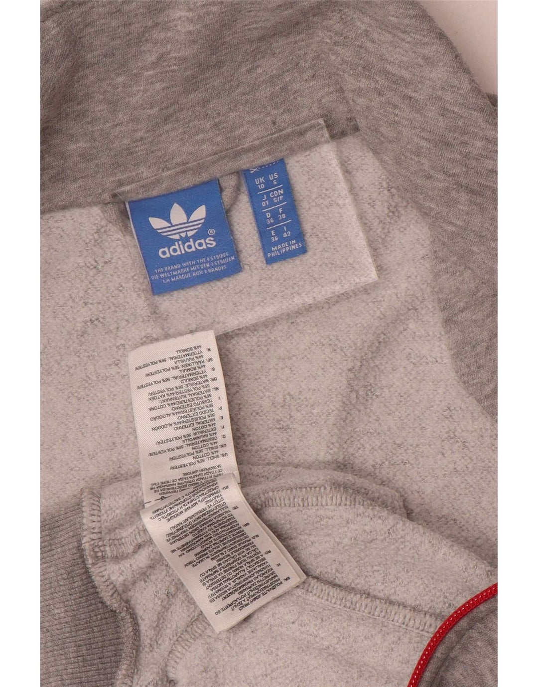 Jachetă de top pentru trening supradimensionată pentru femei Adidas, UK 10, gri mic