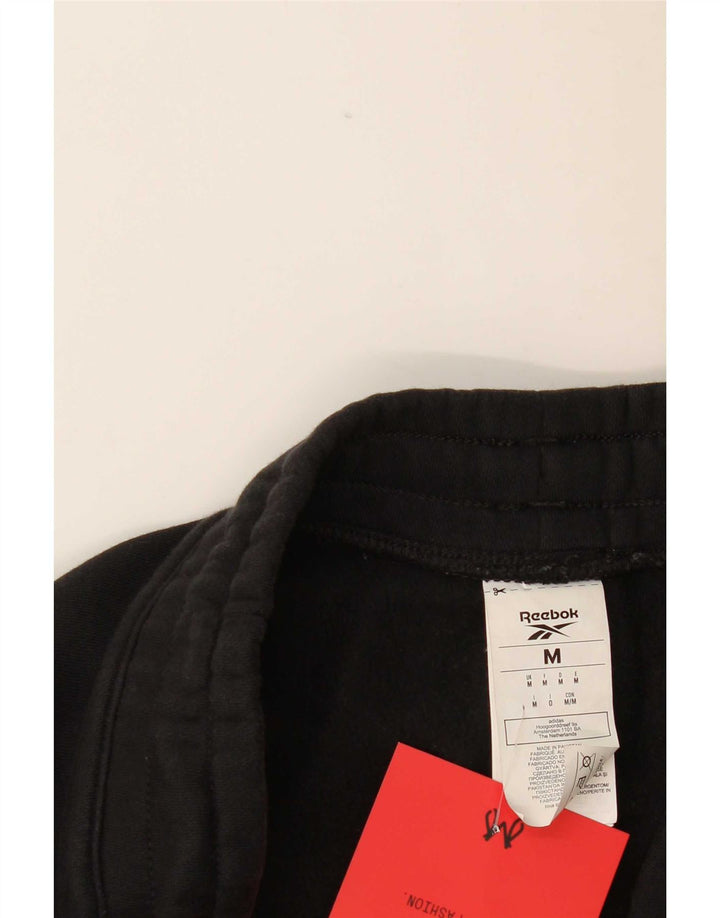 Pantaloni de trening grafic Reebok pentru bărbați Joggeri, bumbac mediu negru