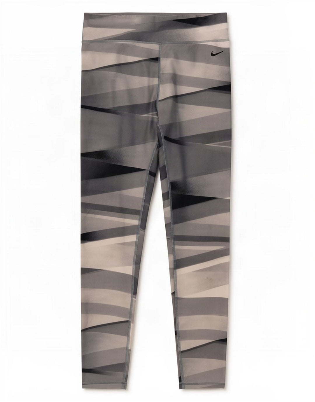 Leggings Nike Dri Fit pentru femei UK 12 Medium Gri Geometric Poliester