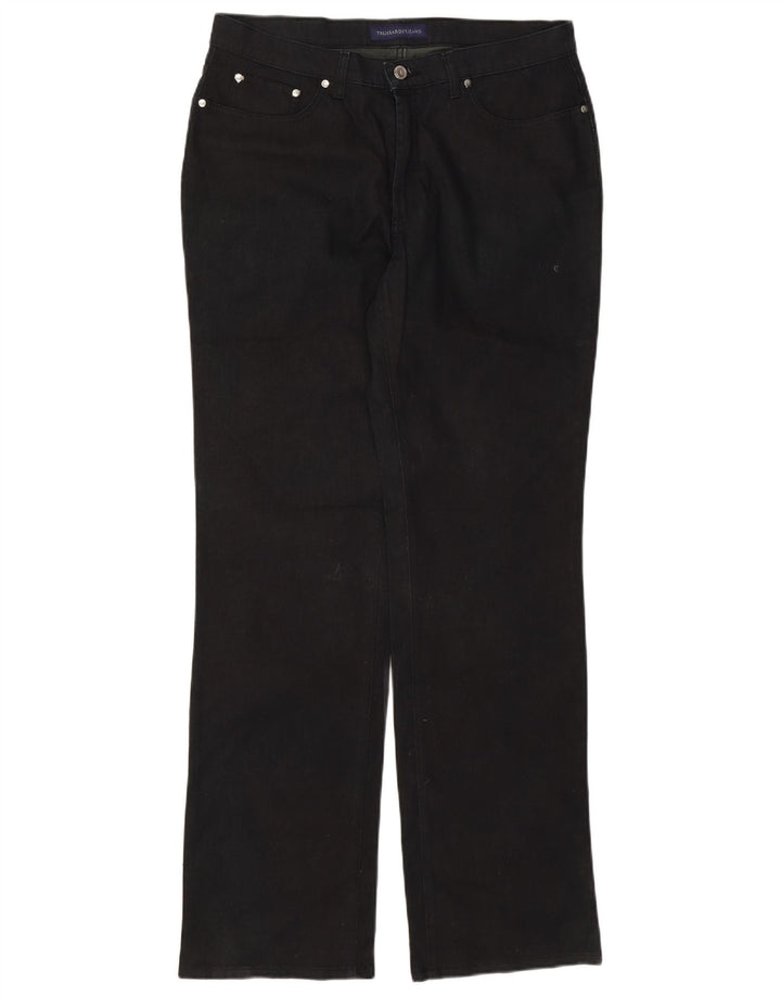 TRUSSARDI Blugi drepti pentru bărbați W36 L33 bumbac negru