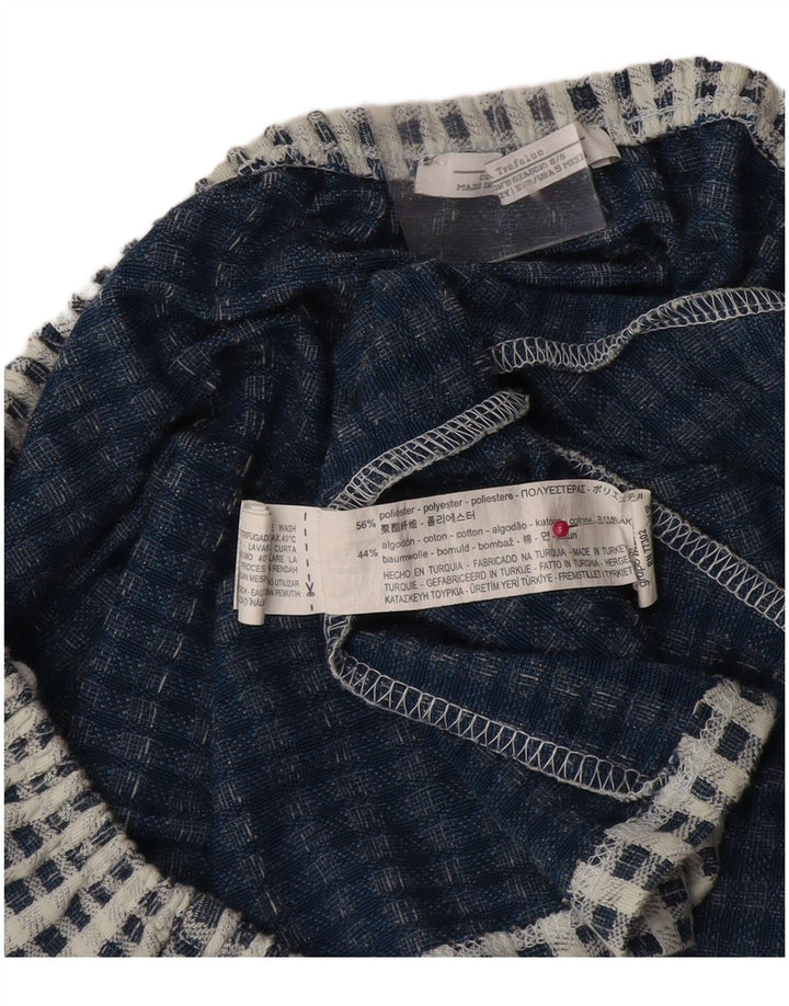 Top Crop Trafaluc pentru femei Zara UK 10 Small Blue Check Poliester