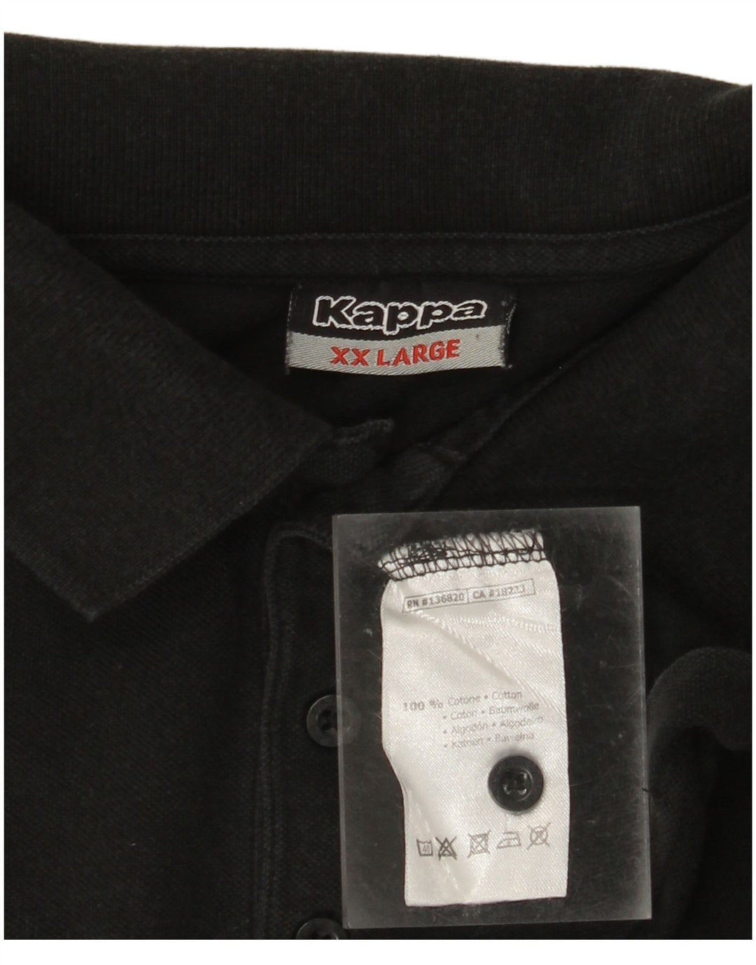 Cămașă polo pentru bărbați KAPPA 2XL bumbac negru