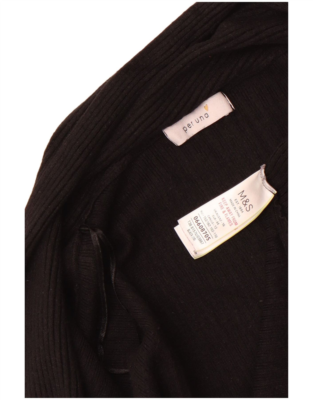 Marks & Spencer Pulover cardigan deschis Per Una pentru femei UK 16 Large Black