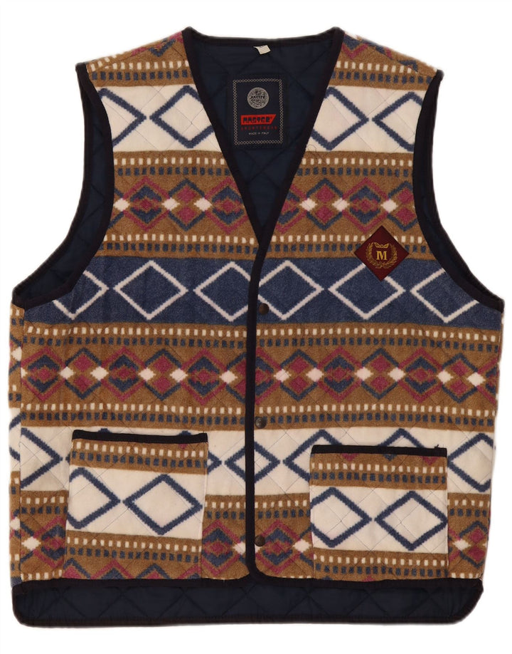 Gilet pentru bărbați Master Fleece UK 42 XL Poliester geometric multicolor