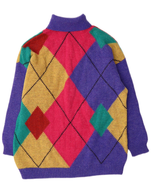 Pulover pentru femei Benetton cu gât rulat, UK 16, mare, multicolor
