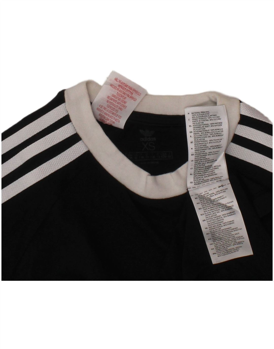 Tricou Băieți ADIDAS Top 7-8 Ani XS Bumbac Negru