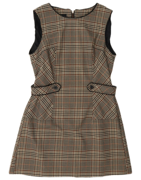 Următorul Rochie A-Line fără mâneci pentru femei UK 14 Medium Gri Houndstooth