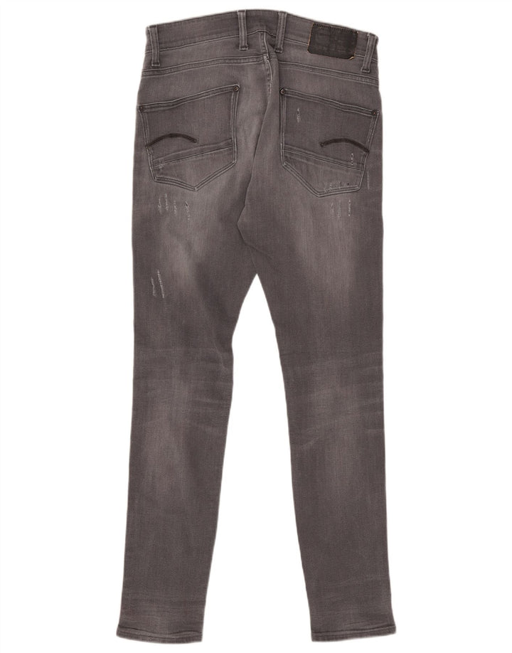 Blugi super slim G-STAR Revend pentru bărbați Distressed W32 L34 bumbac gri