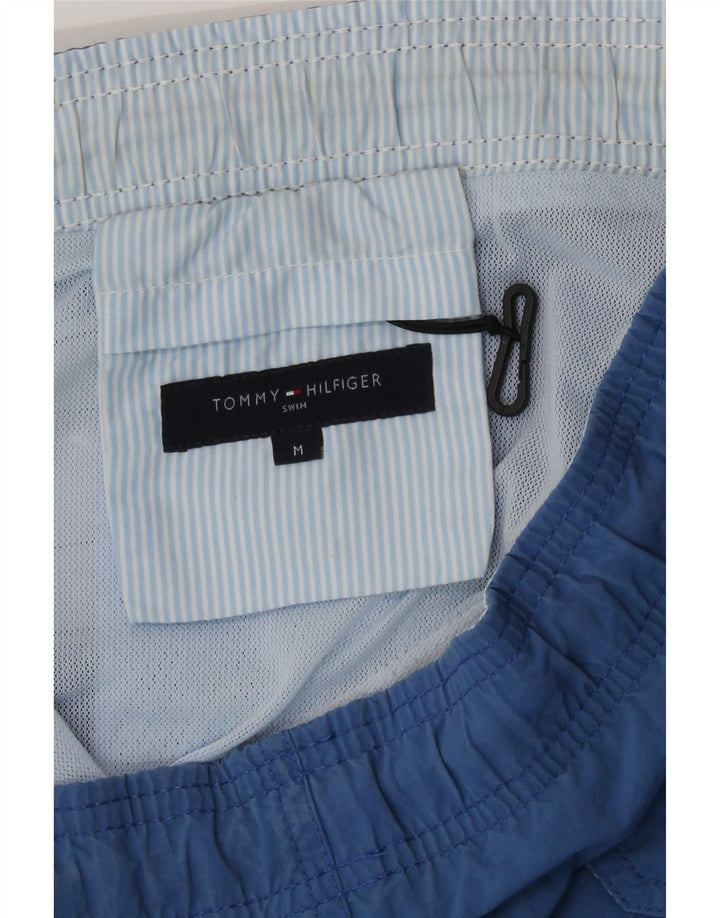 Pantaloni scurți de înot Tommy Hilfiger pentru bărbați, albastru mediu, poliester color bloc