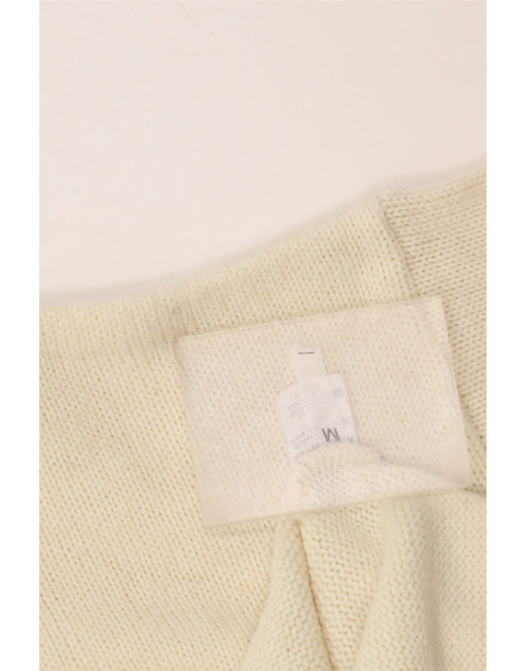 Pulover VINTAGE pentru femei cu gât țestoasă și pulover UK 14 Medium Off White