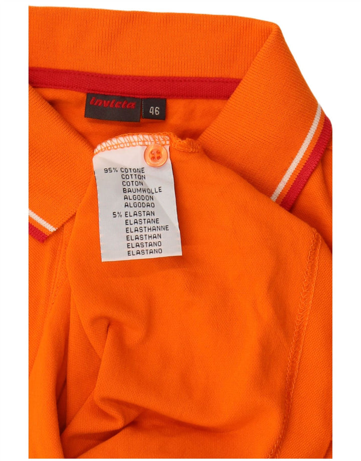 INVICTA Mens Polo Shirt IT 46 Small Orange Cotton